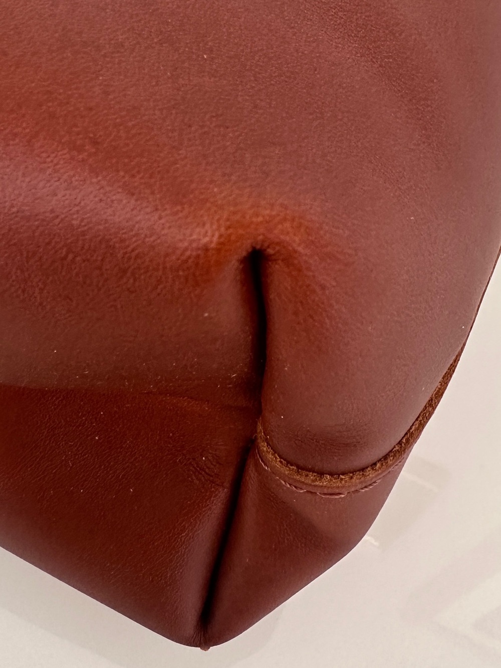 NWT Portland Leather Goods Mini Crossbody Tote Bag in Honey - Picture 11 of 16